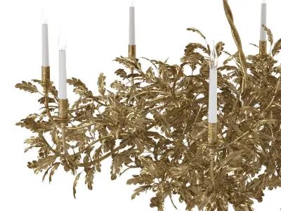 Golden Oak Chandelier Cox London 3D model