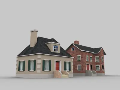 Low Poly House Pack 1 Low-poly 3D model