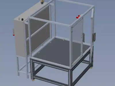 Industrial Machine Enclosure 3D model
