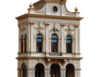 Classic European City Building 3D Model 003 3D model