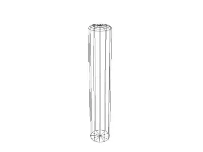 Concrete Barrier Pole Low-poly 3D model