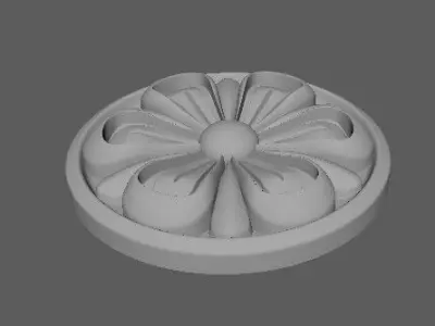 rosette flower 3D model 2