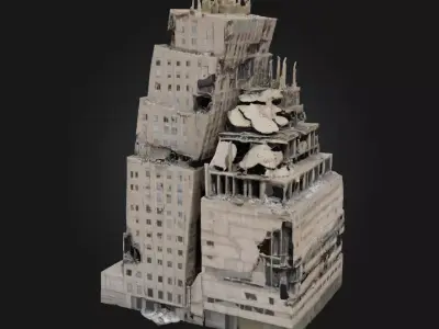 Crumbled Towers  Echoes of a Forgotten Fortress 3D model