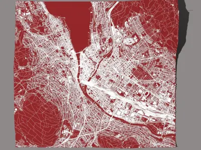 Cityscape Zurich Switzerland 3D model