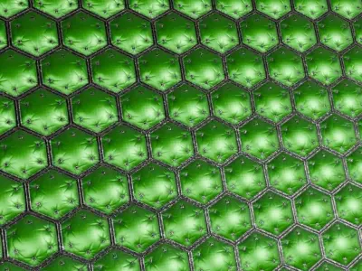 Green Sci-Fi Wall PBR Seamless Texture