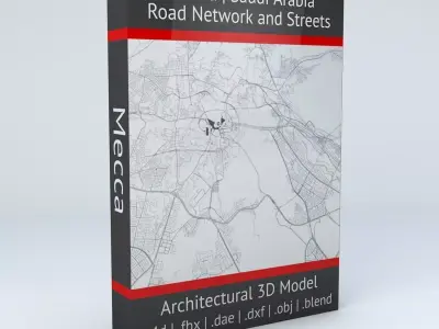 Mecca Road Network and Streets 3D model