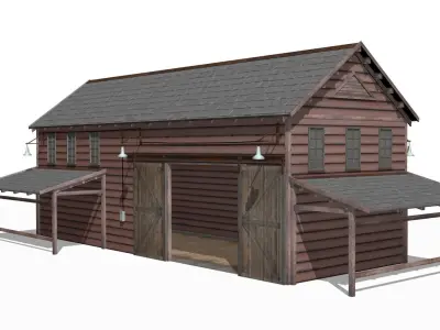 Old Warehouse Low-poly 3D model by sobul