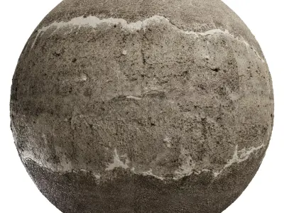  Texture PBR Cement Wall 03 - 4K Scanned - photogrammetry Texture
