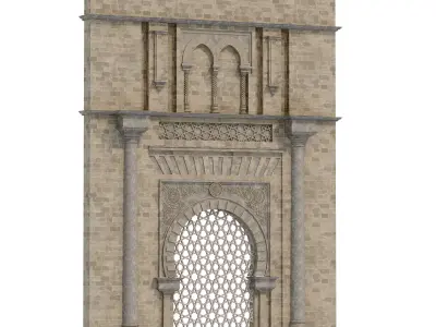 Arabic turkish islamic architectural element set 508 3D model