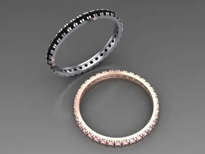 Special light micro prongs ring 3D print model