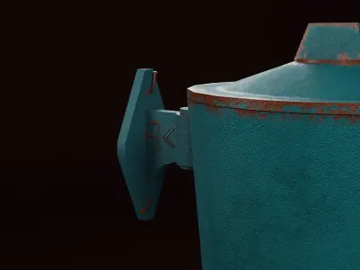 Outdoor washstand with sink Low-poly 3D model