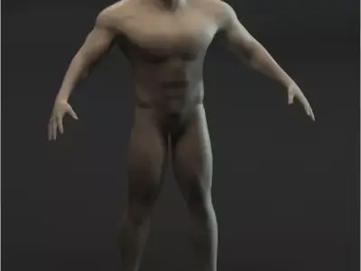 Synthetic humanoid male 2 3D model
