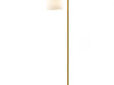 chivasso floor lamp with gold base and shade 3D model