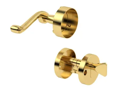 Carlisle Brass Georgian Door Handle Brass 3D model