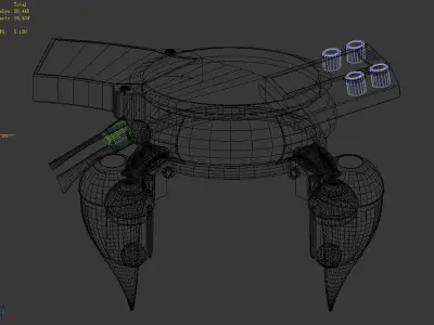 Spaceship - Human Scene 02 3D model