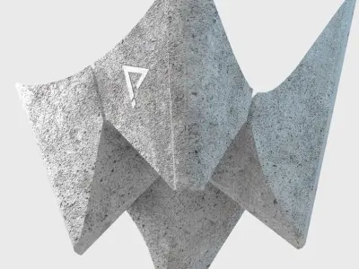 BKF Concrete chair - Buenos Aires street prop Low-poly 3D model