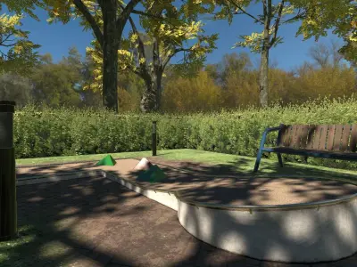 Minigolf Construction Set Low-poly 3D model