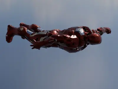 Iron Man Mark 7 Rigged 3D model