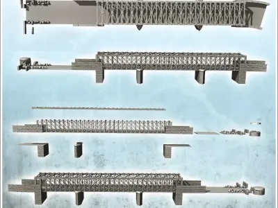 Primisole Bridge Sicily Italy - World War Two Second WWII Front  3D print model
