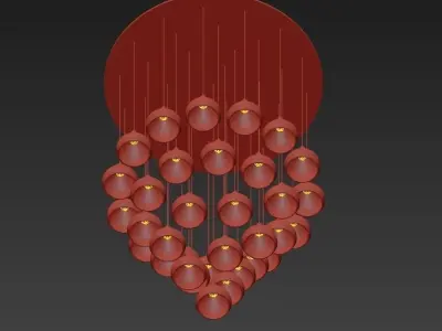 HANNA ball chandelier 3D model