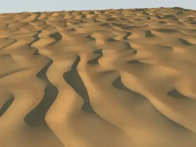 Desert Sand Dunes 5 3D model