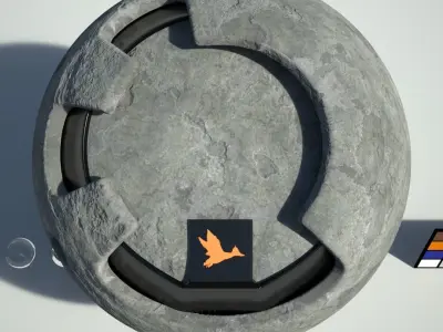 Rough Concrete Material - V-ray Shader  Texture