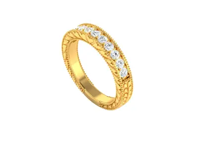 Women Ring  Render 3dm STL OBJ FBX Details 3D print model 24