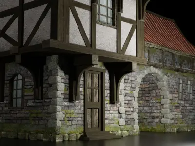 MEDIEVAL HOUSE Low-poly 3D model