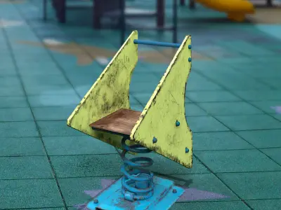 Old Spring Rider Low-poly 3D model