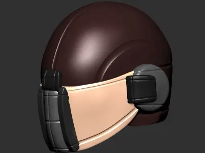 helmet scifi high poly sculpt  ver 2 3d printable  3D model