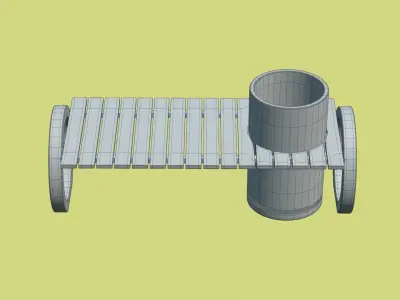 Bench Park - MAKI 3D model