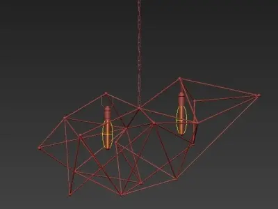 Maquette Double Chandelier 3D model
