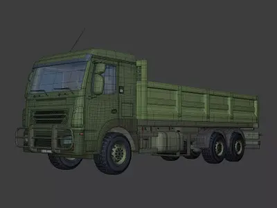 Generic Military Dump Truck -- Medium Tactical Army Vehicle 3D model