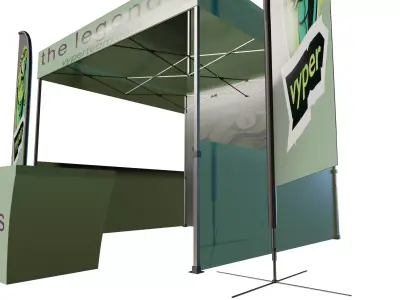 Complete Event Booth Kit 3D model