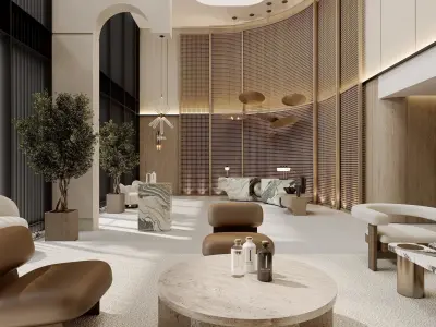 hotel lobby 3D model