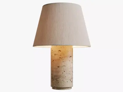 Colin King Travertine Table Lamp 3D model