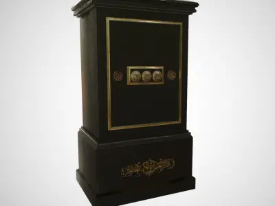 Antique safe  Low-poly 3D model