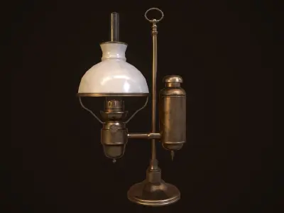 Antique Oil Lamp - PBR Game Ready Low-poly 3D model