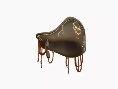 Cyberpunk Pirate Hat A03 - Character Design Low-poly 3D model