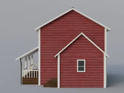 Low Poly house 2 Low-poly 3D model