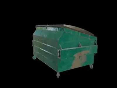Trash Bin Low-poly 3D model