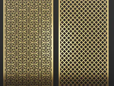 10 Set CNC Wall Partition 3d Panel 3D model