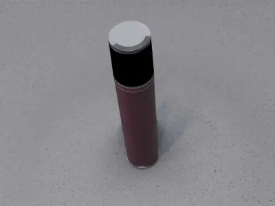 Dark Red Light-Column -18- Street-Light 9 Low-poly 3D model