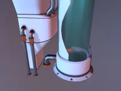 Sci-fi Medical Chamber Low-poly 3D model