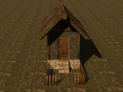 Medieval House 13 Free low-poly 3D model
