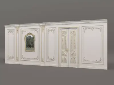 Wall Molding in Classic French style 54 3D model
