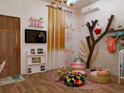 girl bedroom 3D model