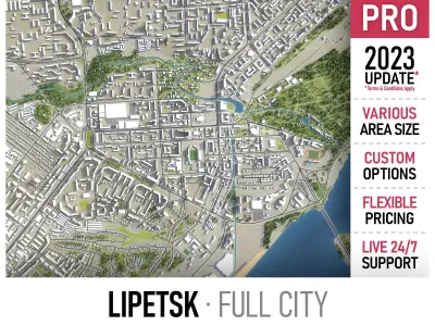 Lipetsk Low-poly 3D model