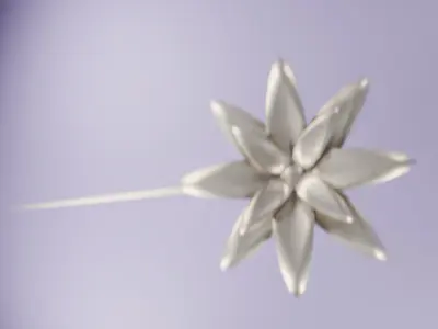 GOLD HIBISCUS FLOWER  3D model