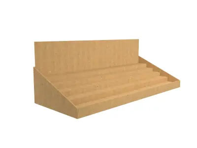 Product Display Stand Cardboard v3 001 Low-poly 3D model